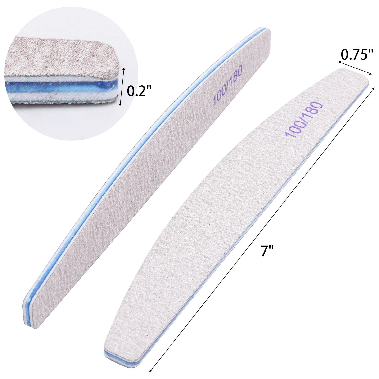 different packs ,  Nail Files ,  Grit Double Sided Emery Boards Coarse and Medium Nail File for Acrylic Nails