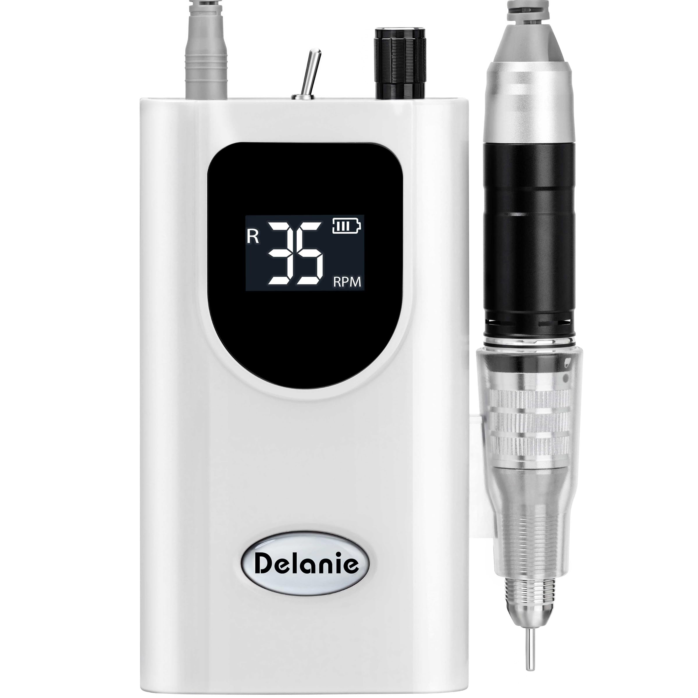 Delanie Professional Nail Drill High Torque 35000 RPM Rechargeable Portable Electric Nail File for Acrylic & Gel, High Speed, Low Heat, Low Vibration (7 colors )