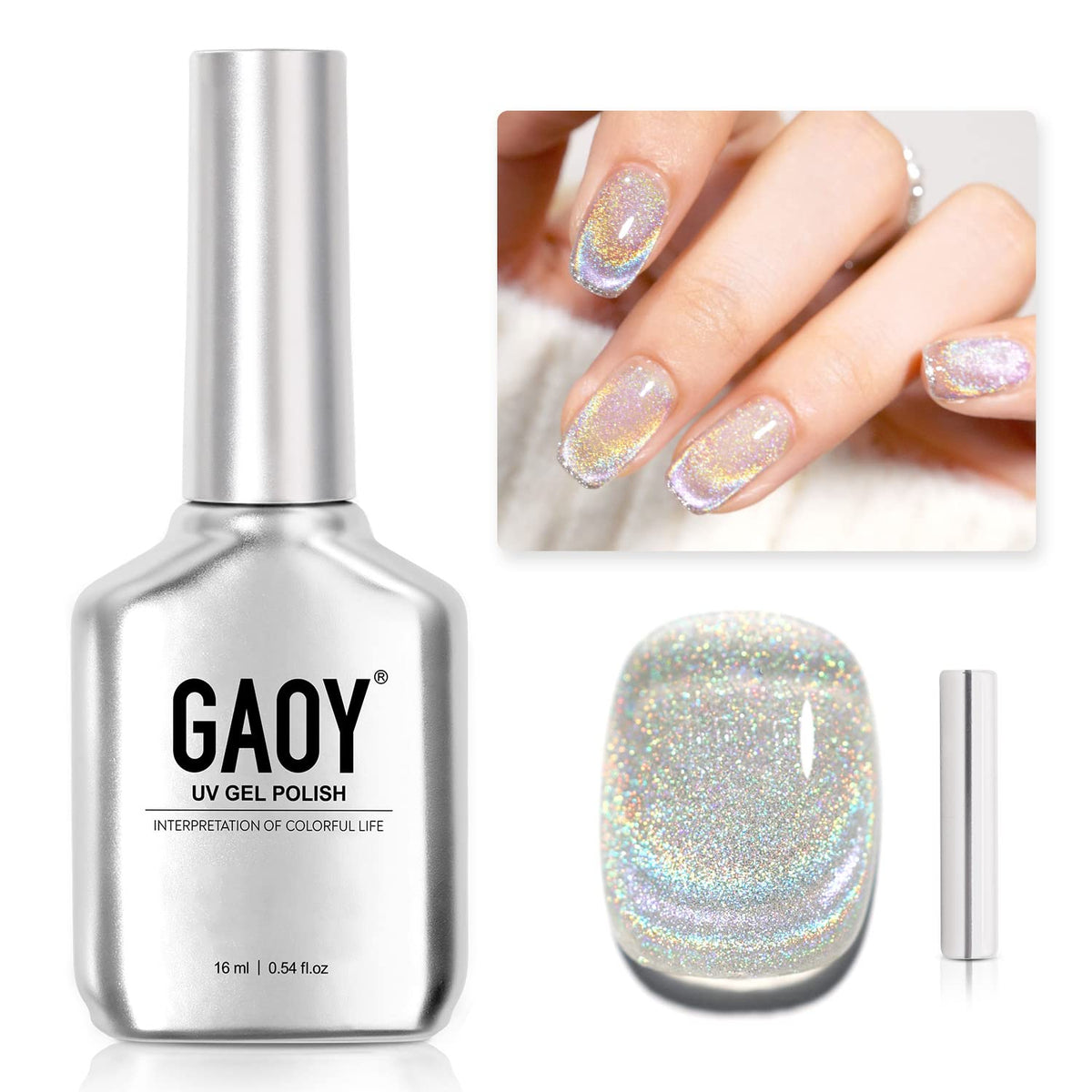 GAOY Magnetic Cat-Eye Gel Nail Polish, 20 Colors