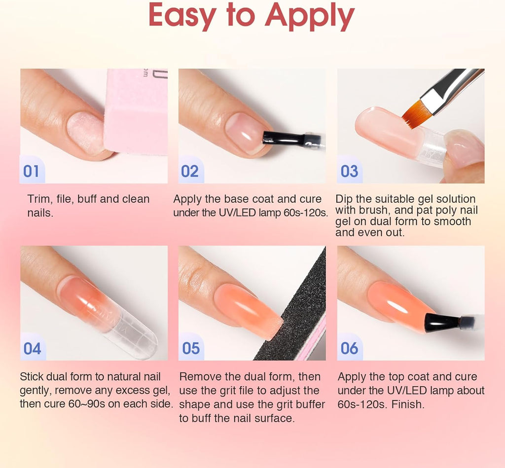 4 different packs ROSALIND Poly Nail Gel Kit with Drill -14 Colors. with U V Lamp Slip Solution and Electric Nail Drill Starter Kit, 0.34 oz/10 ml