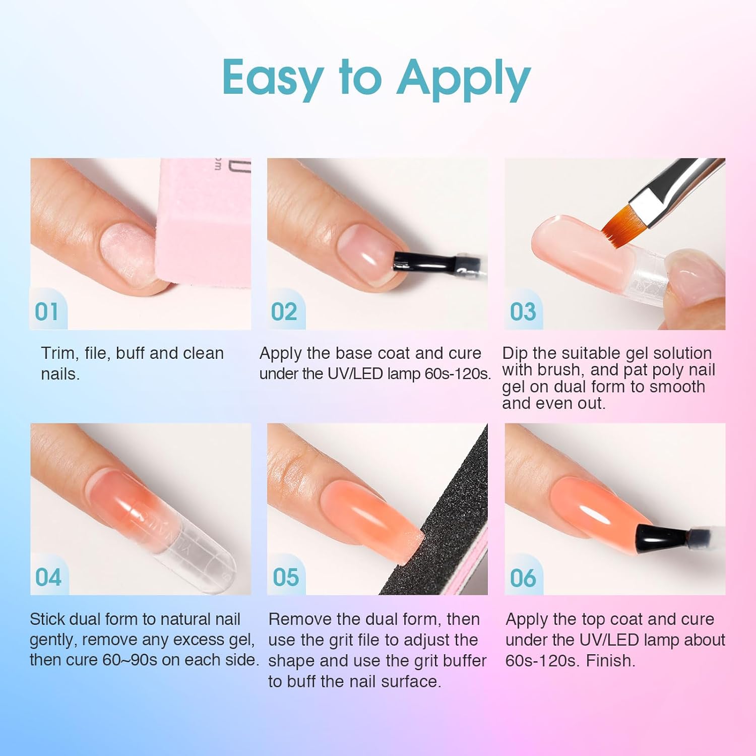 4 different packs ROSALIND Poly Nail Gel Kit with Drill -14 Colors. with U V Lamp Slip Solution and Electric Nail Drill Starter Kit, 0.34 oz/10 ml