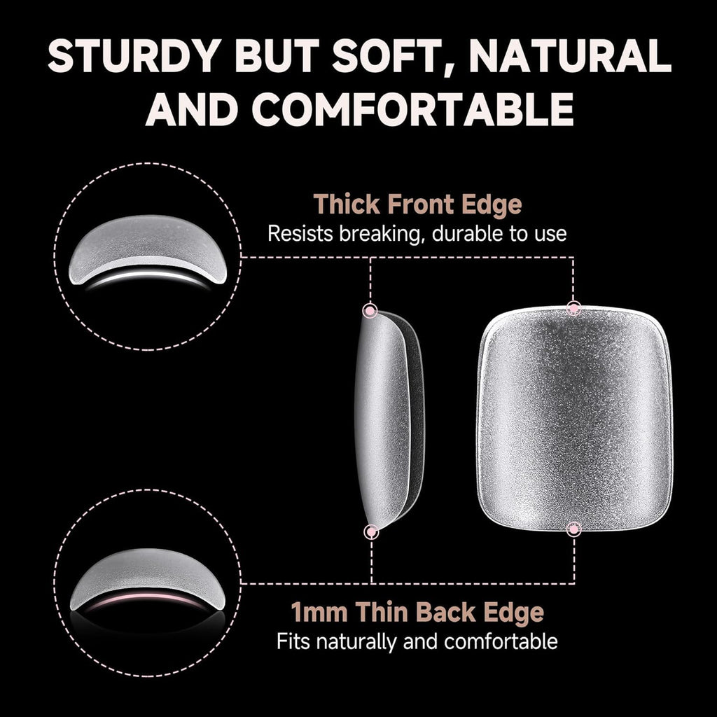 2 different options for glue , plus differnet shapes and sizes for nail tips! choose your pack !