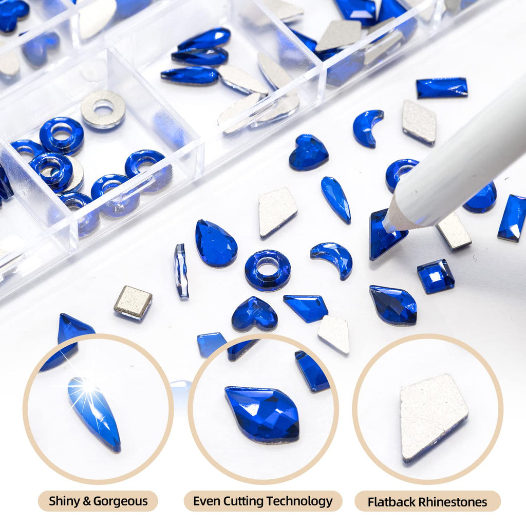 Nail Art Kit: 240 Special Shape & 2194 Flatback Rhinestones for Nails, ( 8 diff packs )