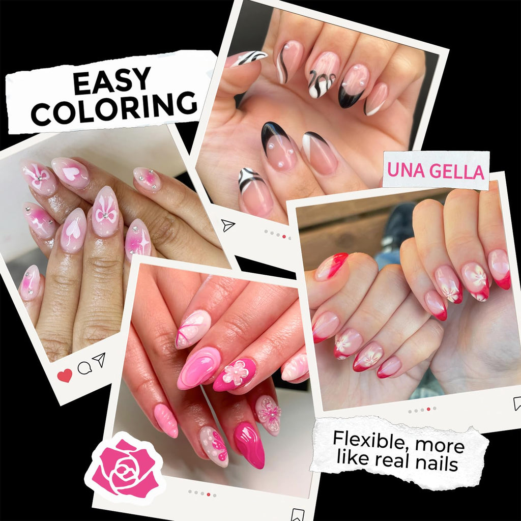 2 different options for glue , plus differnet shapes and sizes for nail tips! choose your pack !