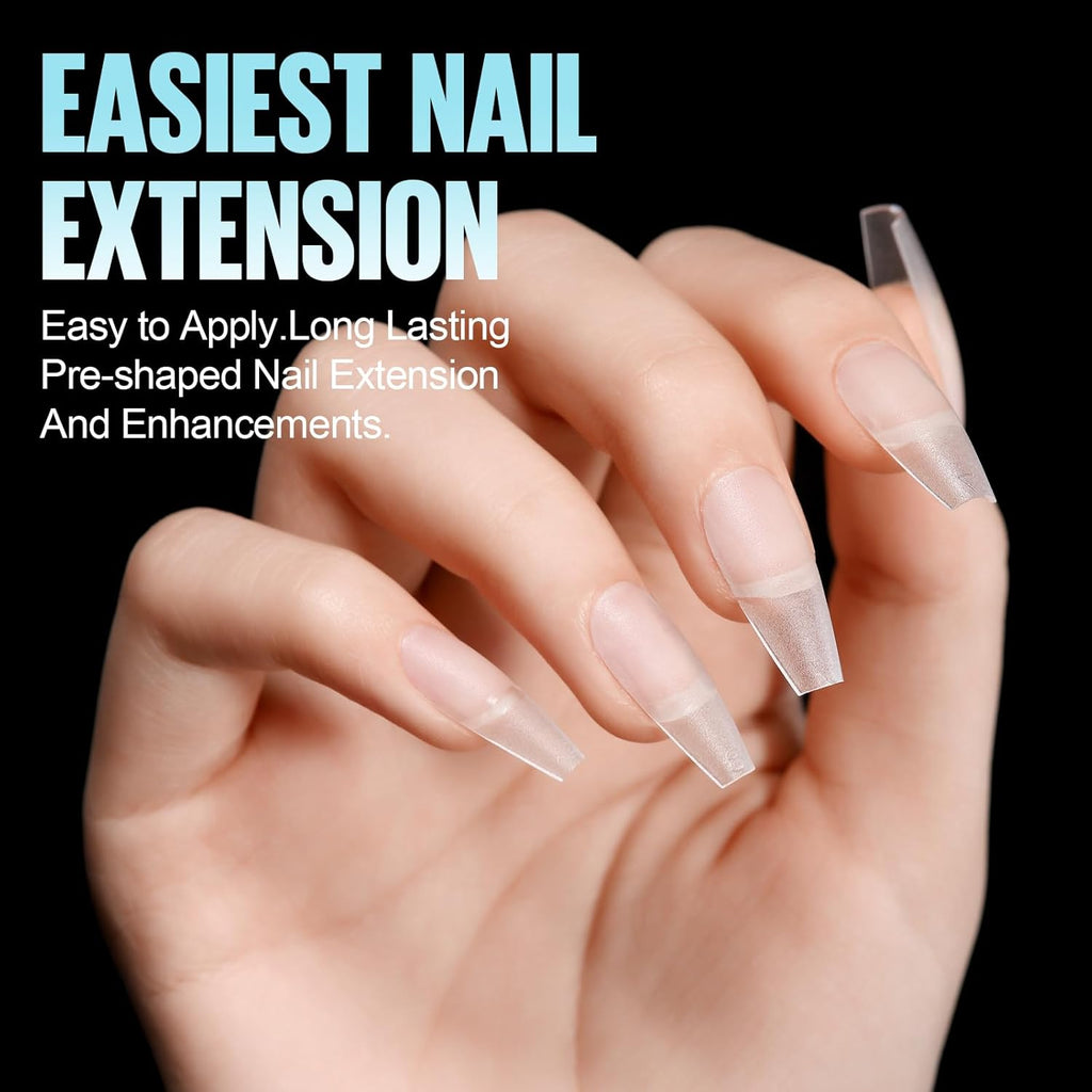 TOMICCA Gel Nail Glue for Nail Tips  plus 4 different packs for nail tips - 15ml Super Strong Nail Glue Compatible with Acrylic Nails,Soft Gel Nail Tips and Press On Nails, UV/LED Curing,