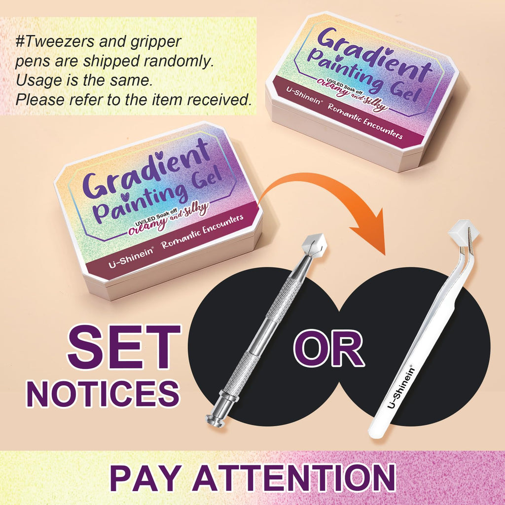 Gradient Painting Gel,(plenty of diff combinations!) 9 Colors Ombre Gel Nail Polish with 100Pcs Nail Sponges &Tweezers, Sponging Gel Nail Polish for Ombre Nails
