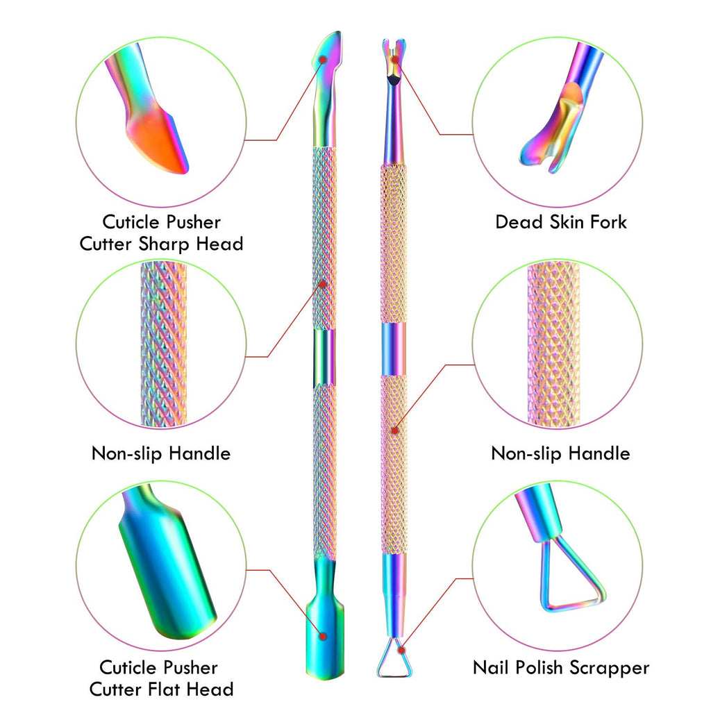 ( 6 diff options )Cuticle Trimmer with Cuticle Pusher,  Cuticle Remover, Scissor and Triangle Cuticle Nail Pusher