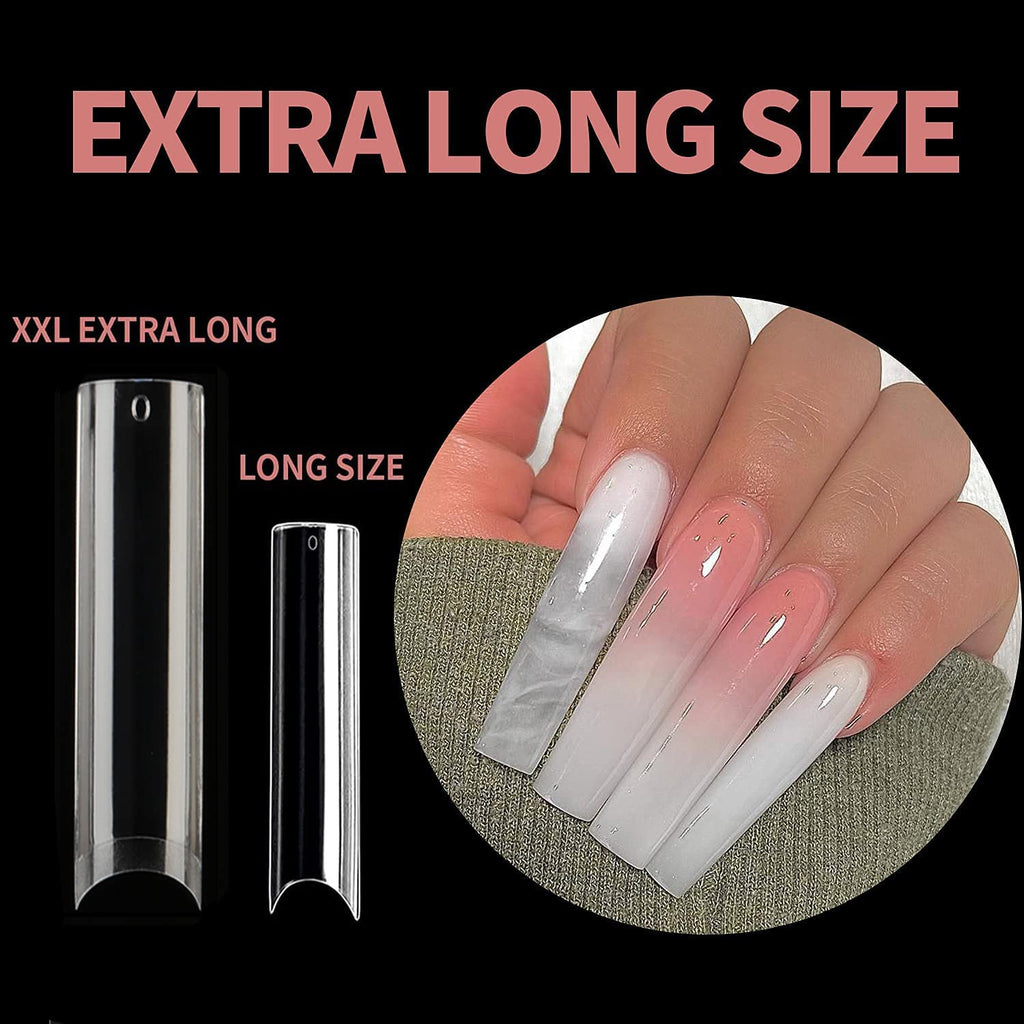 2 different options for glue , plus differnet shapes and sizes for nail tips! choose your pack !