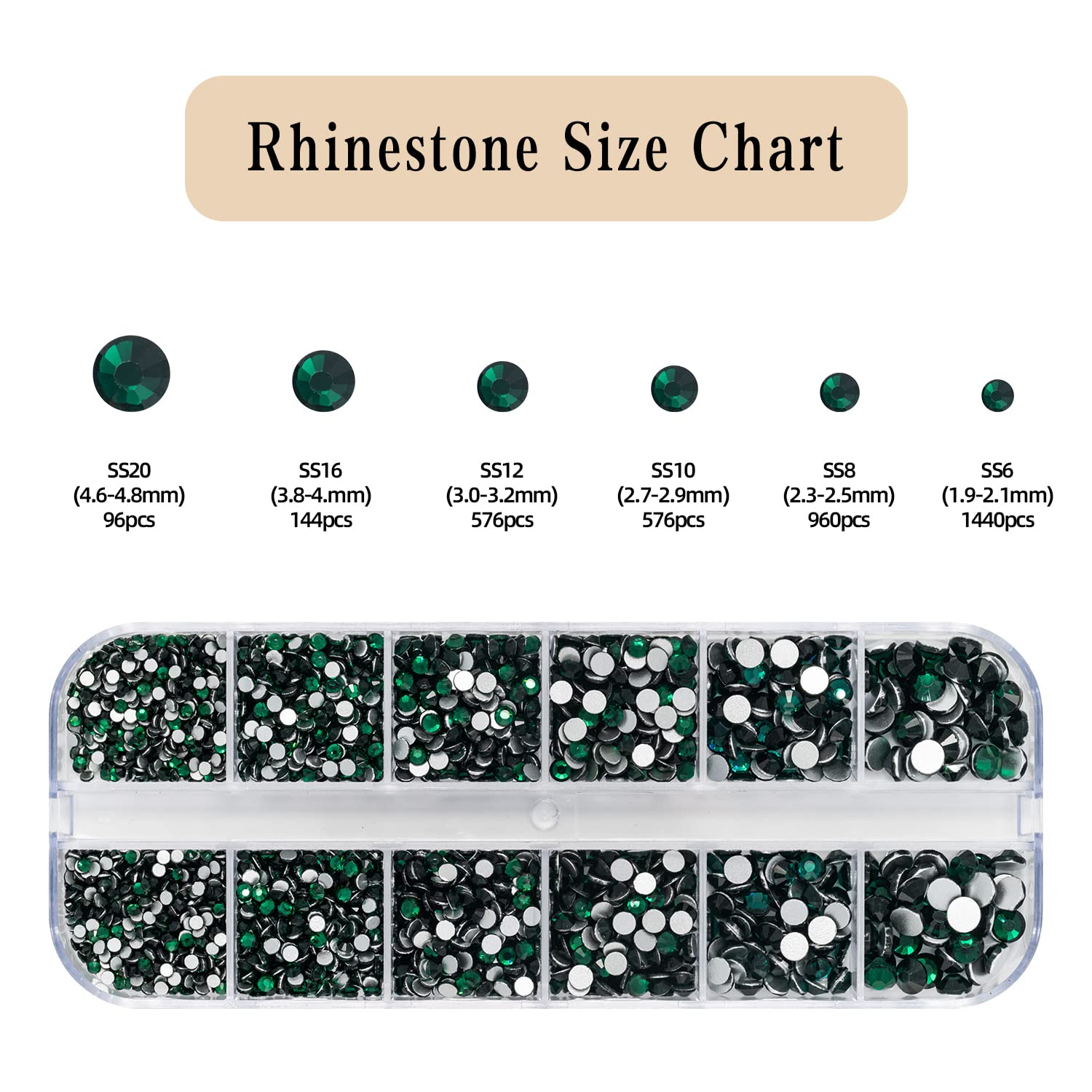 Nail Art Kit: 240 Special Shape & 2194 Flatback Rhinestones for Nails, ( 8 diff packs )