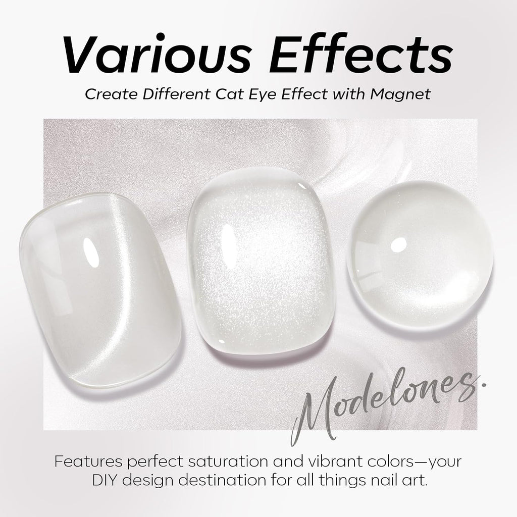 Modelones Magnetic Cat-Eye Gel Nail Polish, 11 Color Options