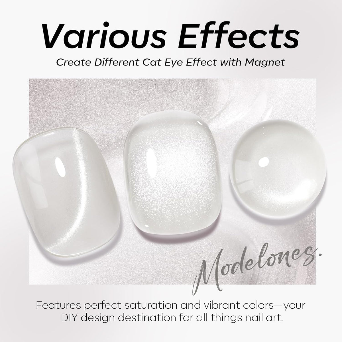 Modelones Magnetic Cat-Eye Gel Nail Polish, 11 Color Options