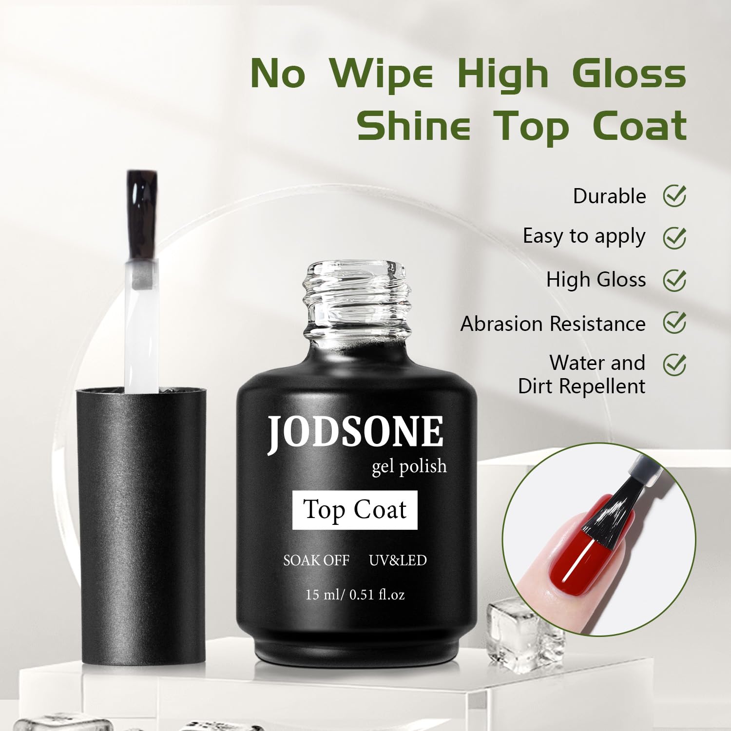 JODSONE Gel Nail Polish Remover Kit - Set with 15ml Gel Nail Polish Remover, Cuticle Oil and Latex Tape, and Complete Remover Manicure Tool Set, No Soaking