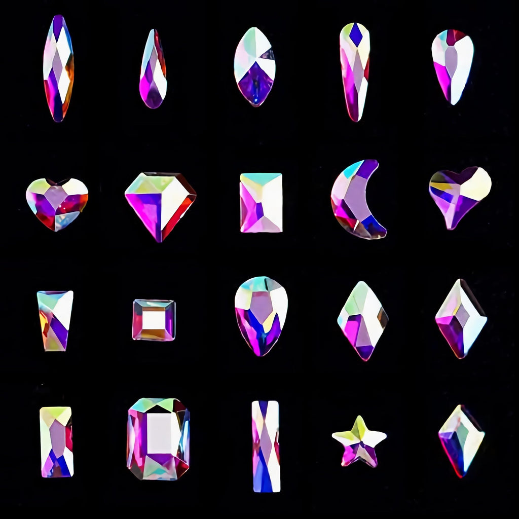 (5 diff packs ) 12 Types of 600  Diamonds + 2500 Flat Rhinestones Mix 20 Styles Flatback Stones Set + Tweezers + Drill Pen