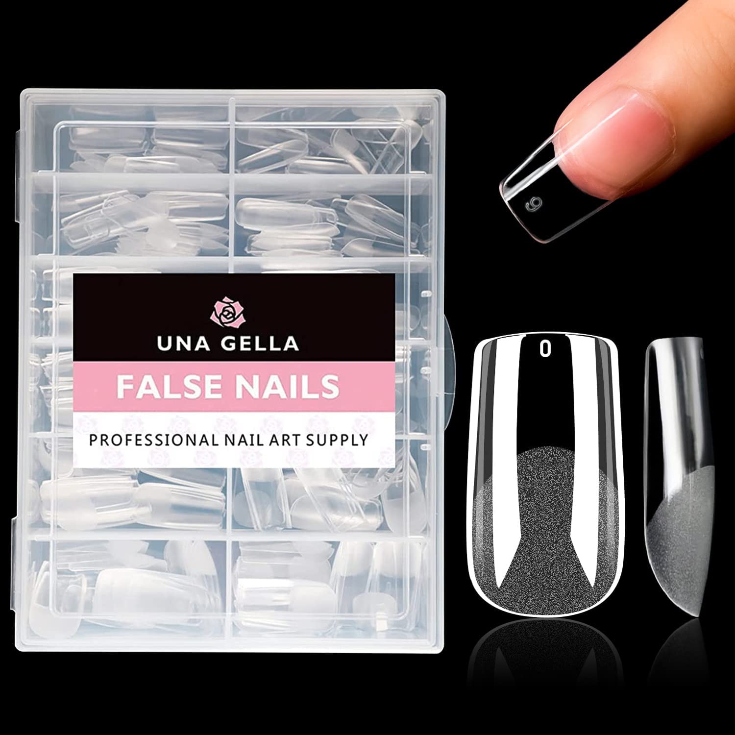 2 different options for glue , plus differnet shapes and sizes for nail tips! choose your pack !