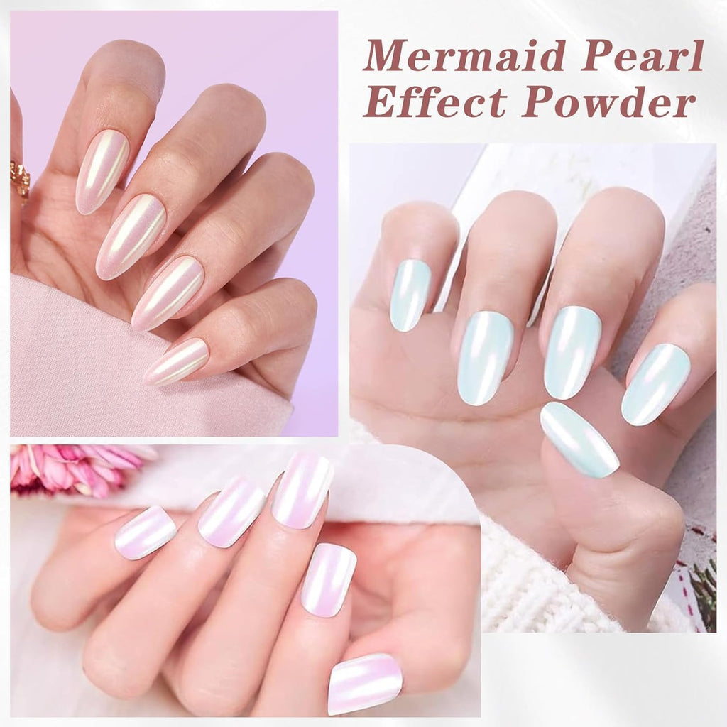 Holographic Chrome Nail Powder . (  4 different packs )