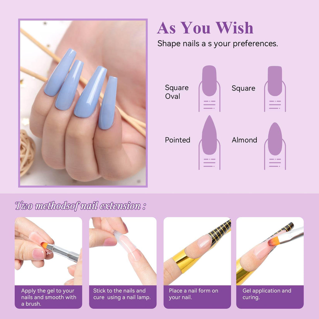 7 different packs . Phoenixy Poly Nail Gel Kit 6 Colors Pink Nude with Sliver Gold Glitter Poly Extension Gel 15 ml