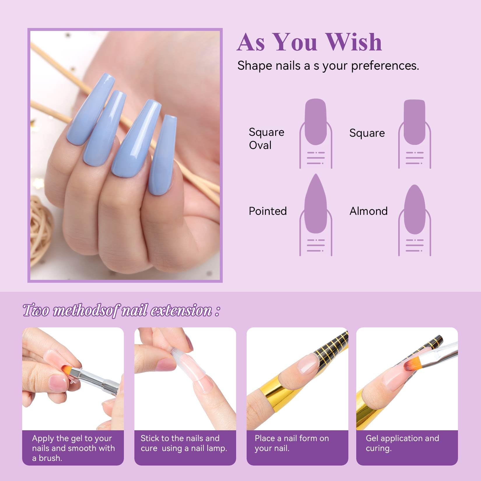 7 different packs . Phoenixy Poly Nail Gel Kit 6 Colors Pink Nude with Sliver Gold Glitter Poly Extension Gel 15 ml