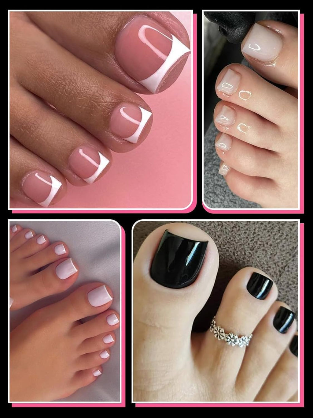 EBANKU 120 PCS Poly Gel Nail Forms for Toes with 75ml Slip Solution, Long Square Dual Forms for Polygel Pedi Nail Extension Poly Gel Toenails Set