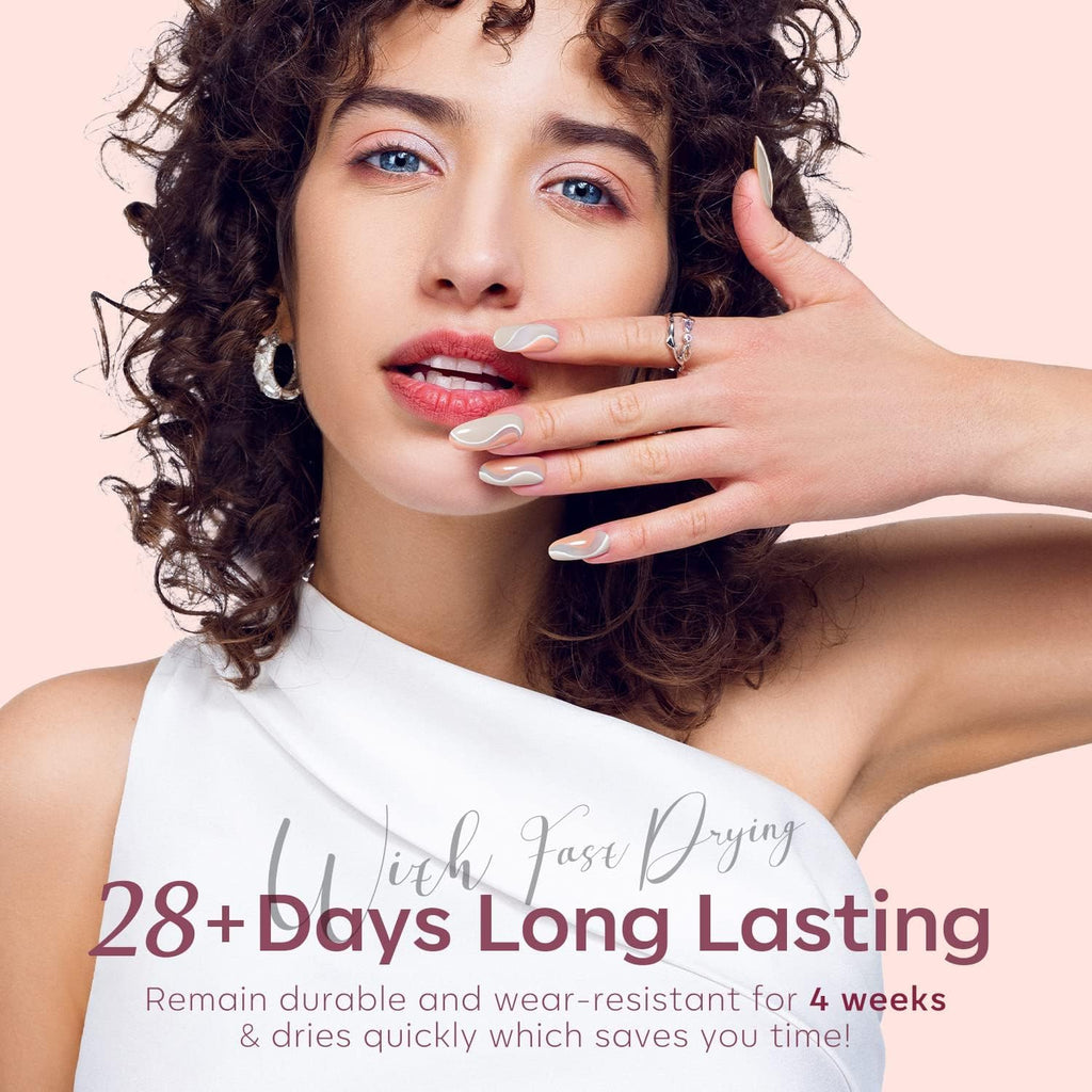 Modelones Gel Nail Polish Kit with U V Light 48W Nail Dryer Lamp Pink Brown Nude Gel Nail Polish Set, Soak Off Base and Top Coat, Nail Tools, French Manicure Design Nail Art Starter Kit Mother's Day Gift for Women