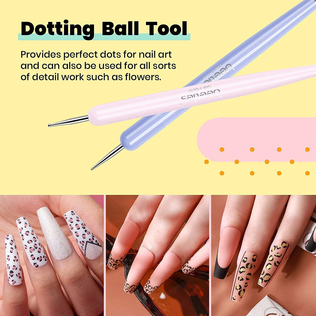 Beetles (5 diff packs ) Nail Art Brushes, Dotting Tools, Nail Art Pens, Dust Brush, Striping Liner Fingernail Drawing Pens with Palette Holder