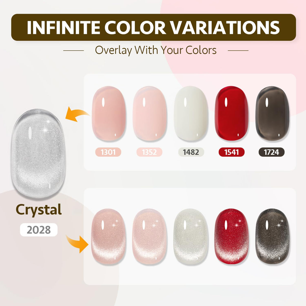 GAOY Magnetic Cat-Eye Gel Nail Polish, 20 Colors