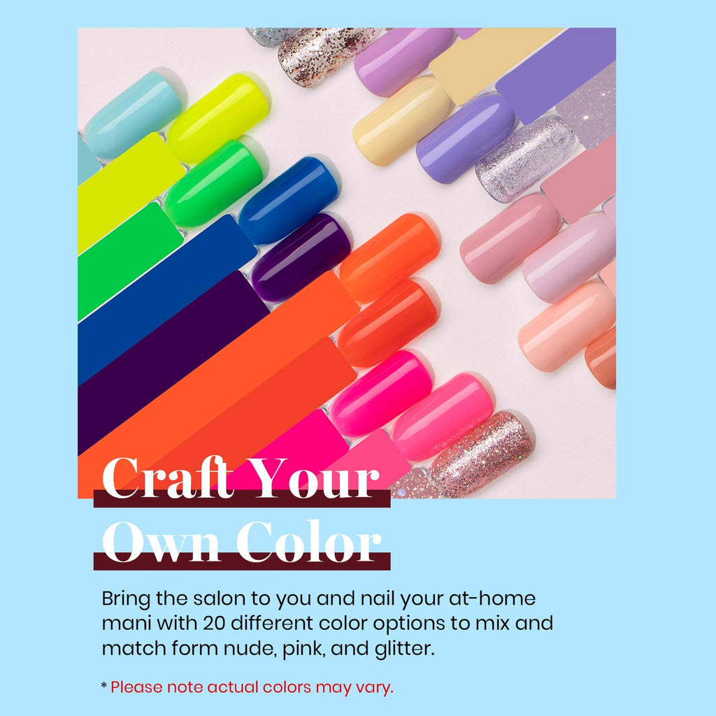16 diff packs . Beetles GelNail Polish Kit, 20 Colors Soak Off Gel Polish with 1 Base Coat 1 Glossy & 1 Matte Top Coat
