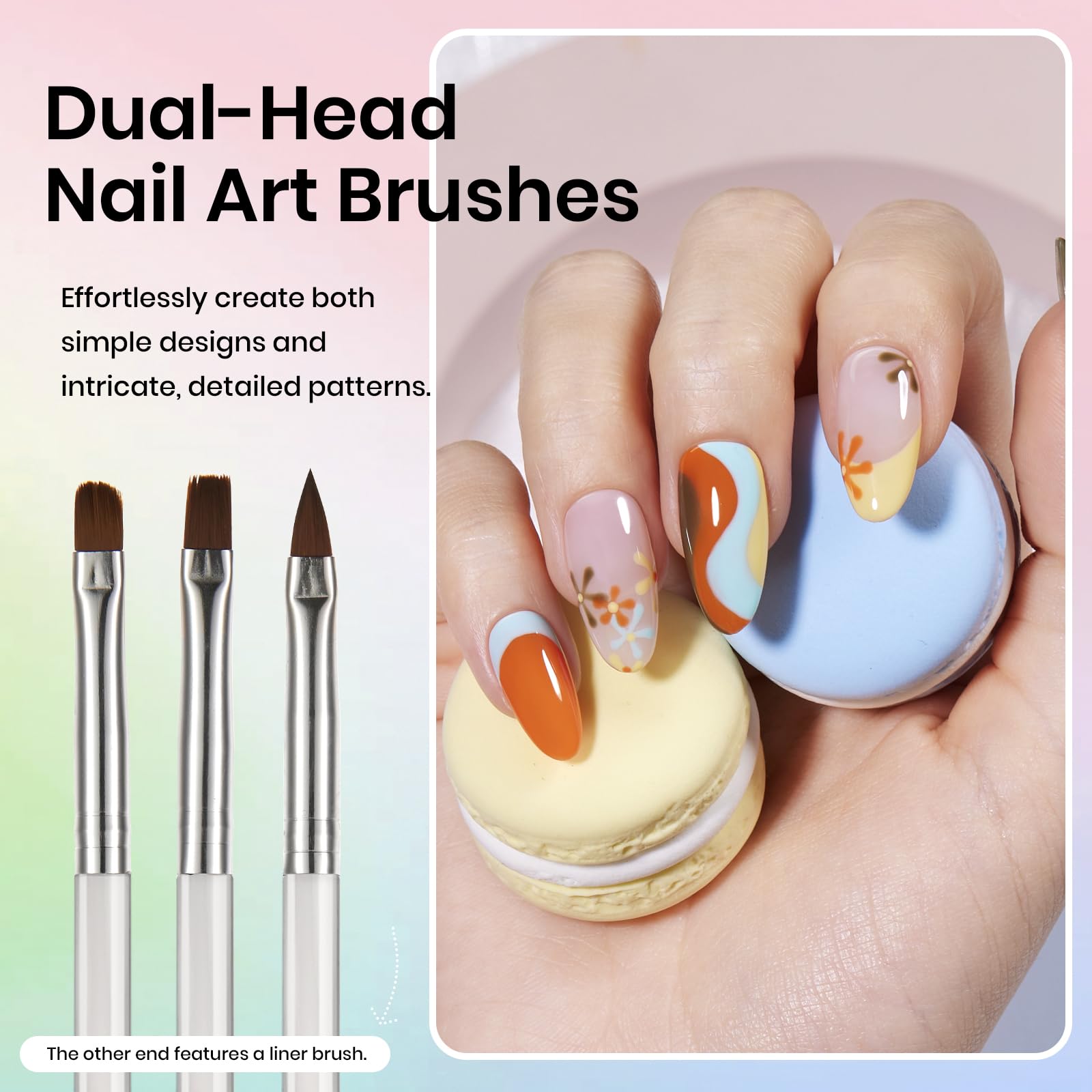 Beetles (5 diff packs ) Nail Art Brushes, Dotting Tools, Nail Art Pens, Dust Brush, Striping Liner Fingernail Drawing Pens with Palette Holder
