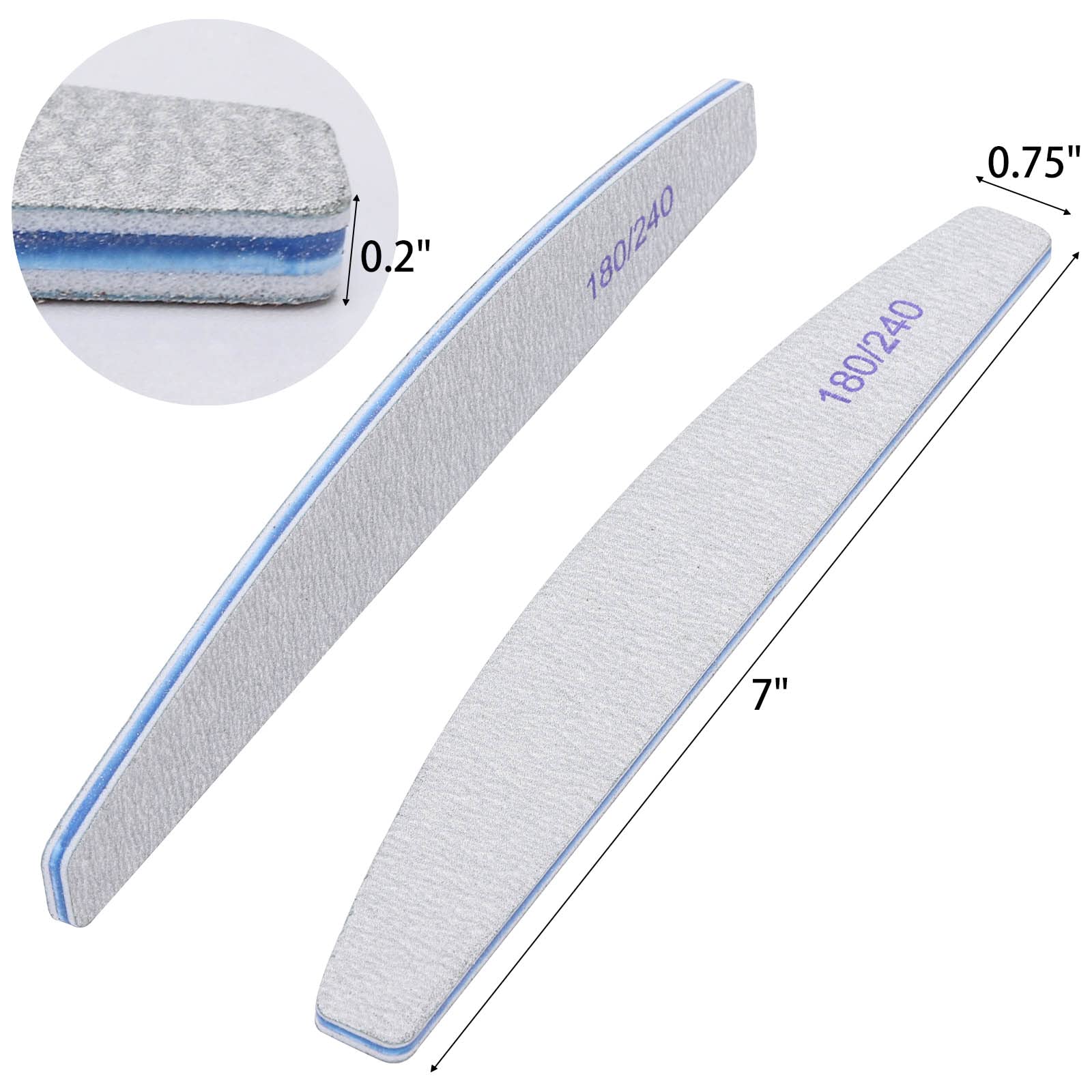 different packs ,  Nail Files ,  Grit Double Sided Emery Boards Coarse and Medium Nail File for Acrylic Nails