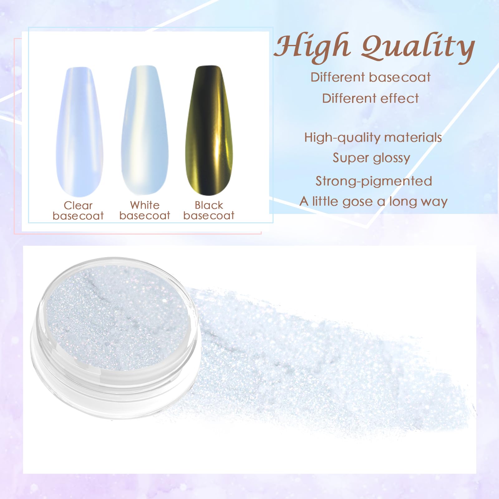 Laza Mermaid Pearl Chrome powder , 3 different options