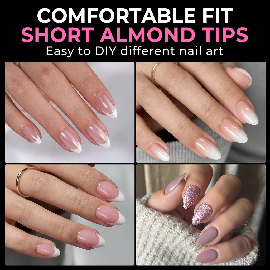 2 different options for glue , plus differnet shapes and sizes for nail tips! choose your pack !