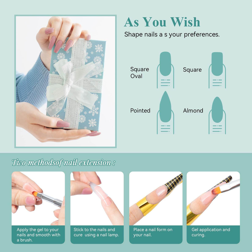 7 different packs . Phoenixy Poly Nail Gel Kit 6 Colors Pink Nude with Sliver Gold Glitter Poly Extension Gel 15 ml