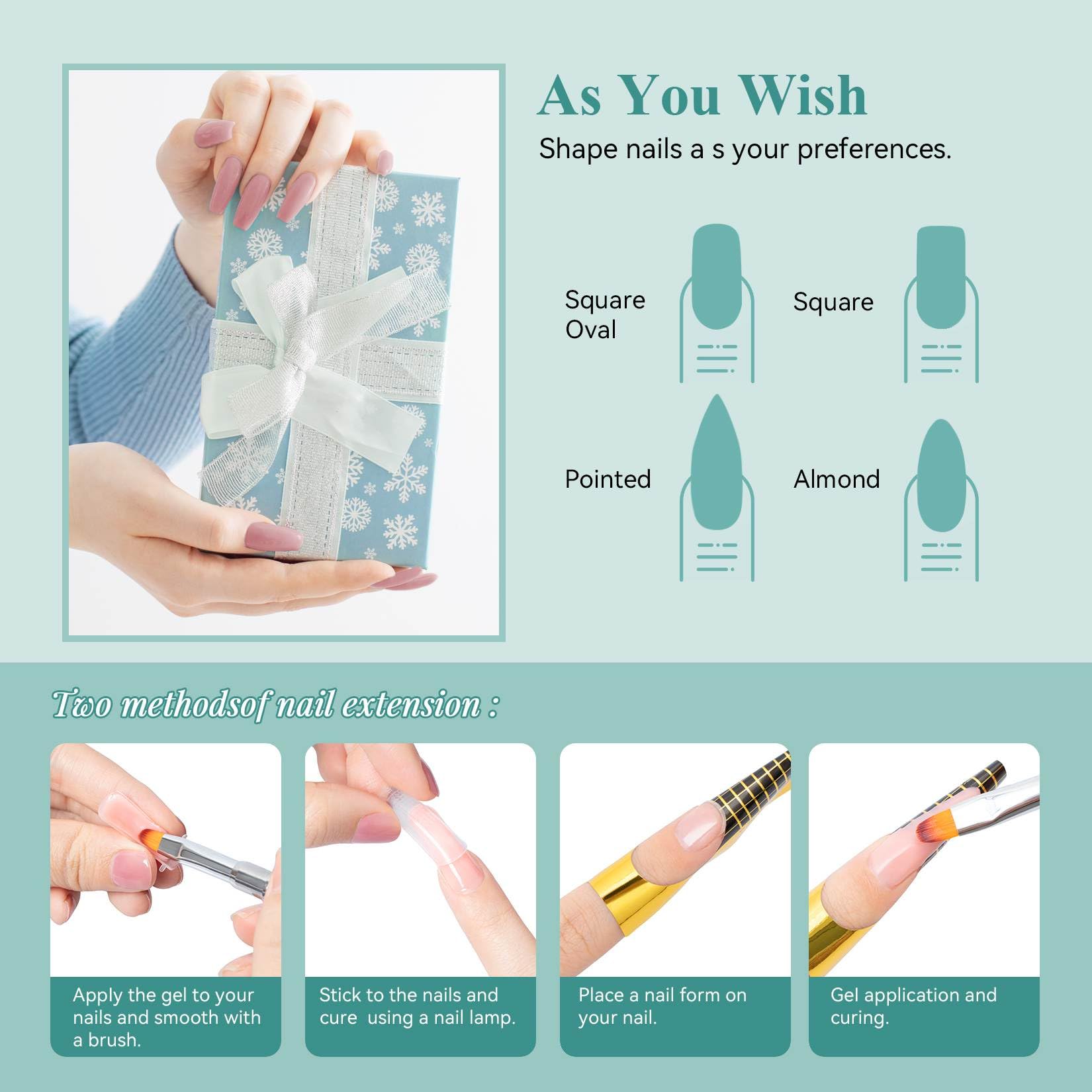 7 different packs . Phoenixy Poly Nail Gel Kit 6 Colors Pink Nude with Sliver Gold Glitter Poly Extension Gel 15 ml