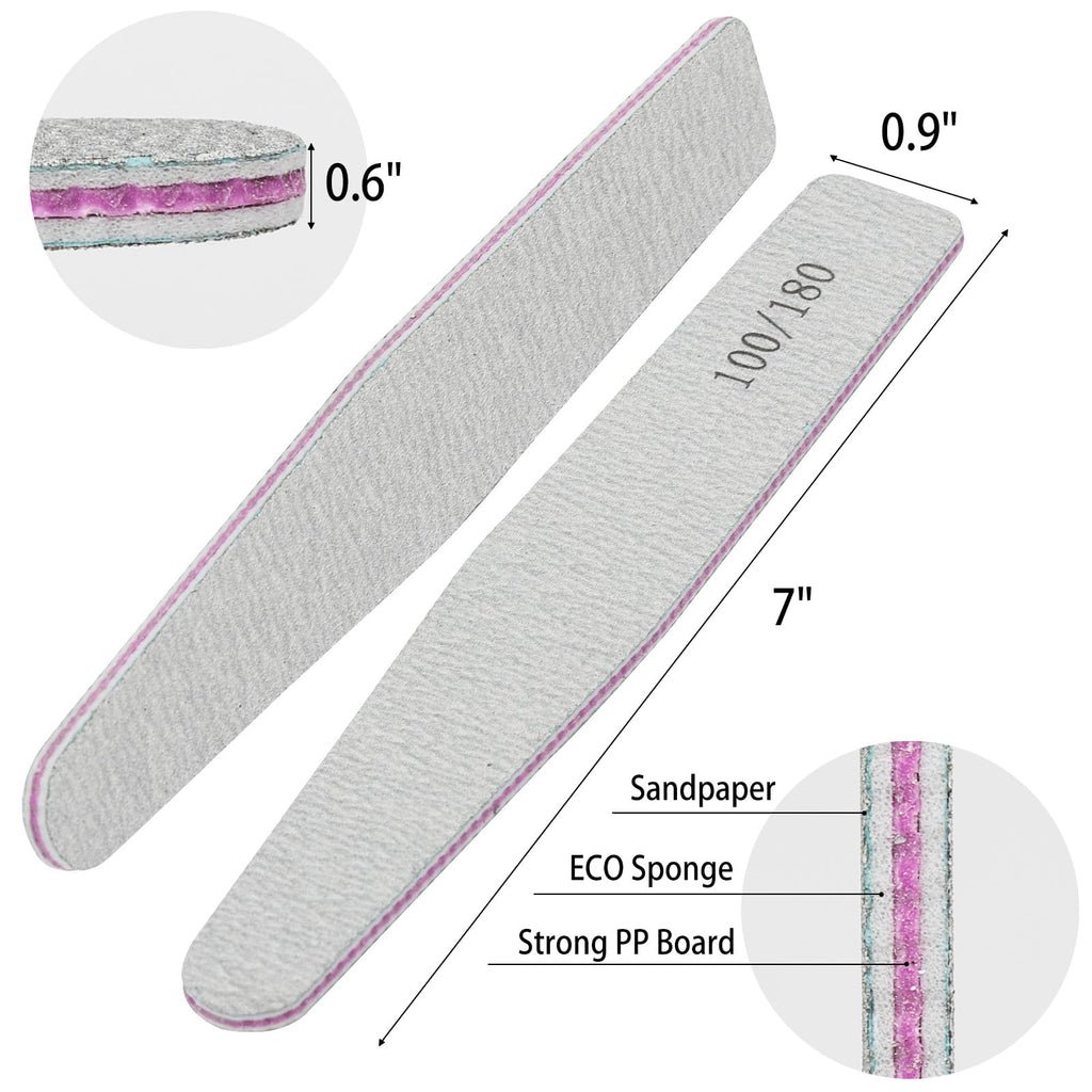 different packs ,  Nail Files ,  Grit Double Sided Emery Boards Coarse and Medium Nail File for Acrylic Nails