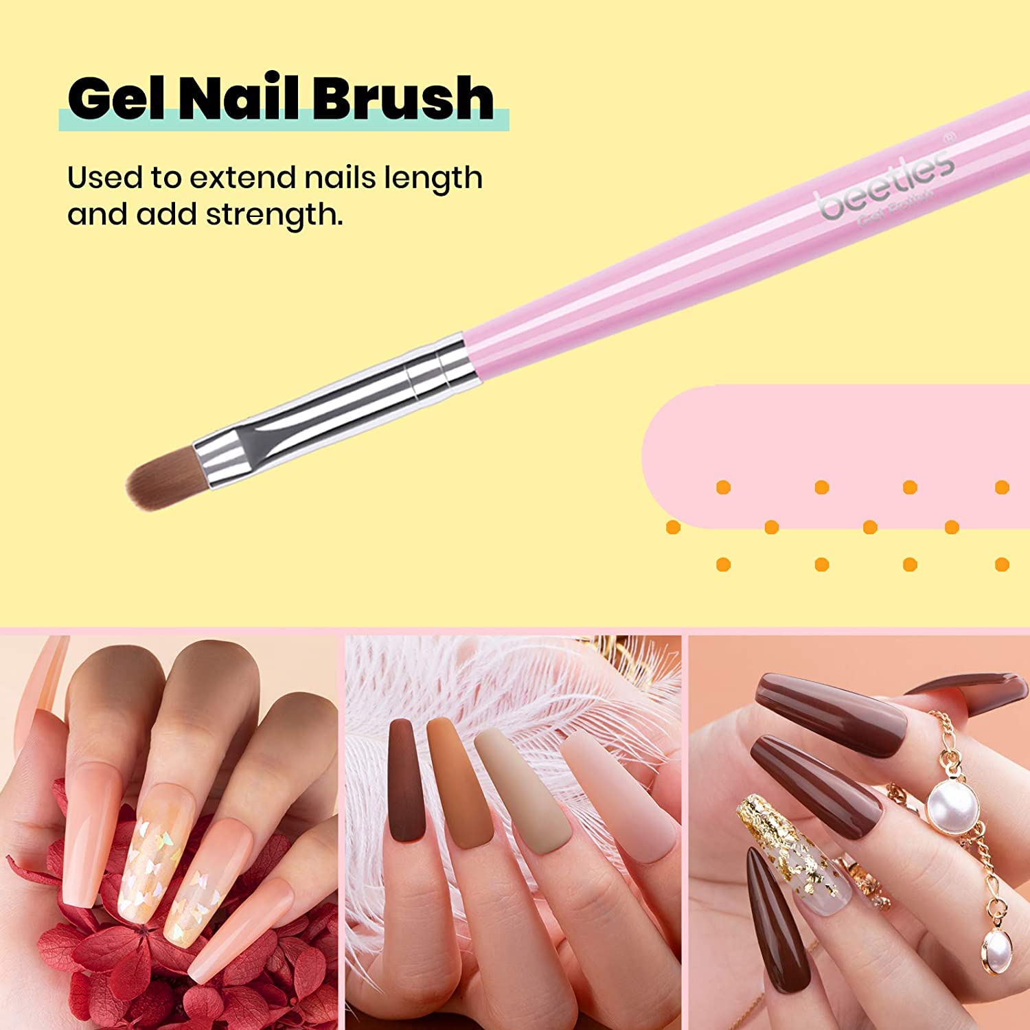 Beetles (5 diff packs ) Nail Art Brushes, Dotting Tools, Nail Art Pens, Dust Brush, Striping Liner Fingernail Drawing Pens with Palette Holder