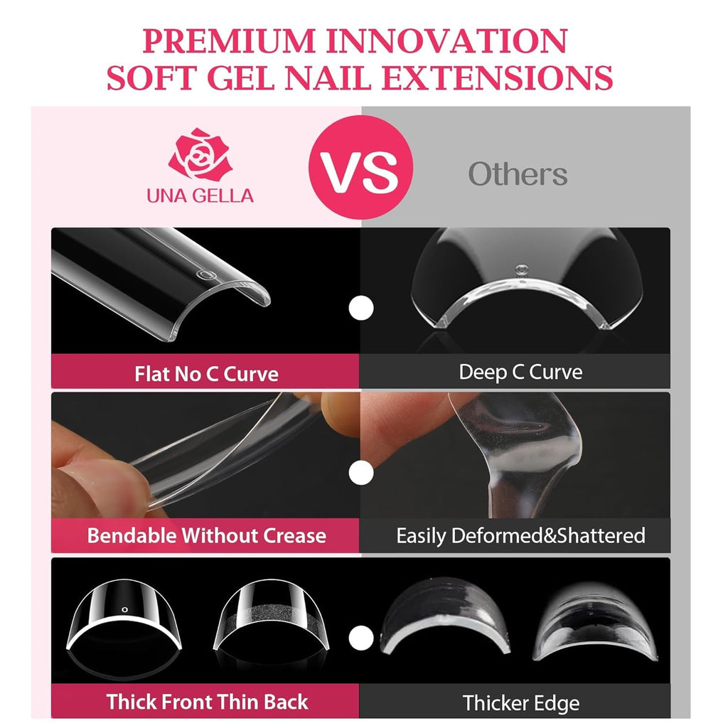 2 different options for glue , plus differnet shapes and sizes for nail tips! choose your pack !