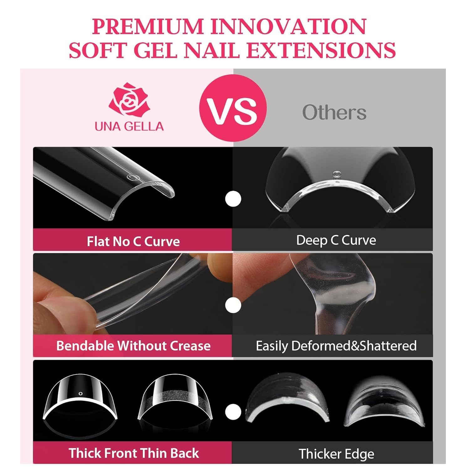 2 different options for glue , plus differnet shapes and sizes for nail tips! choose your pack !