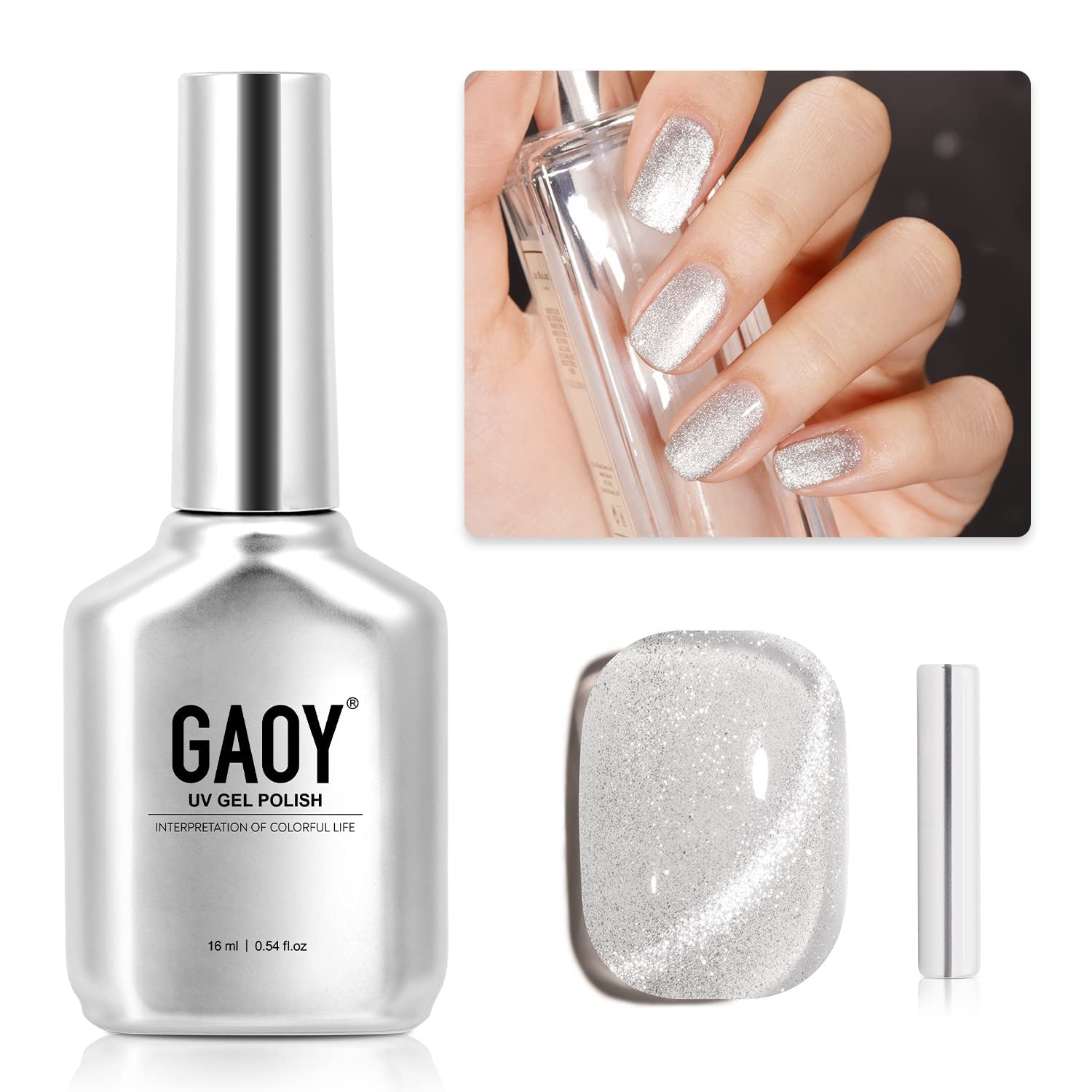 GAOY Magnetic Cat-Eye Gel Nail Polish, 20 Colors