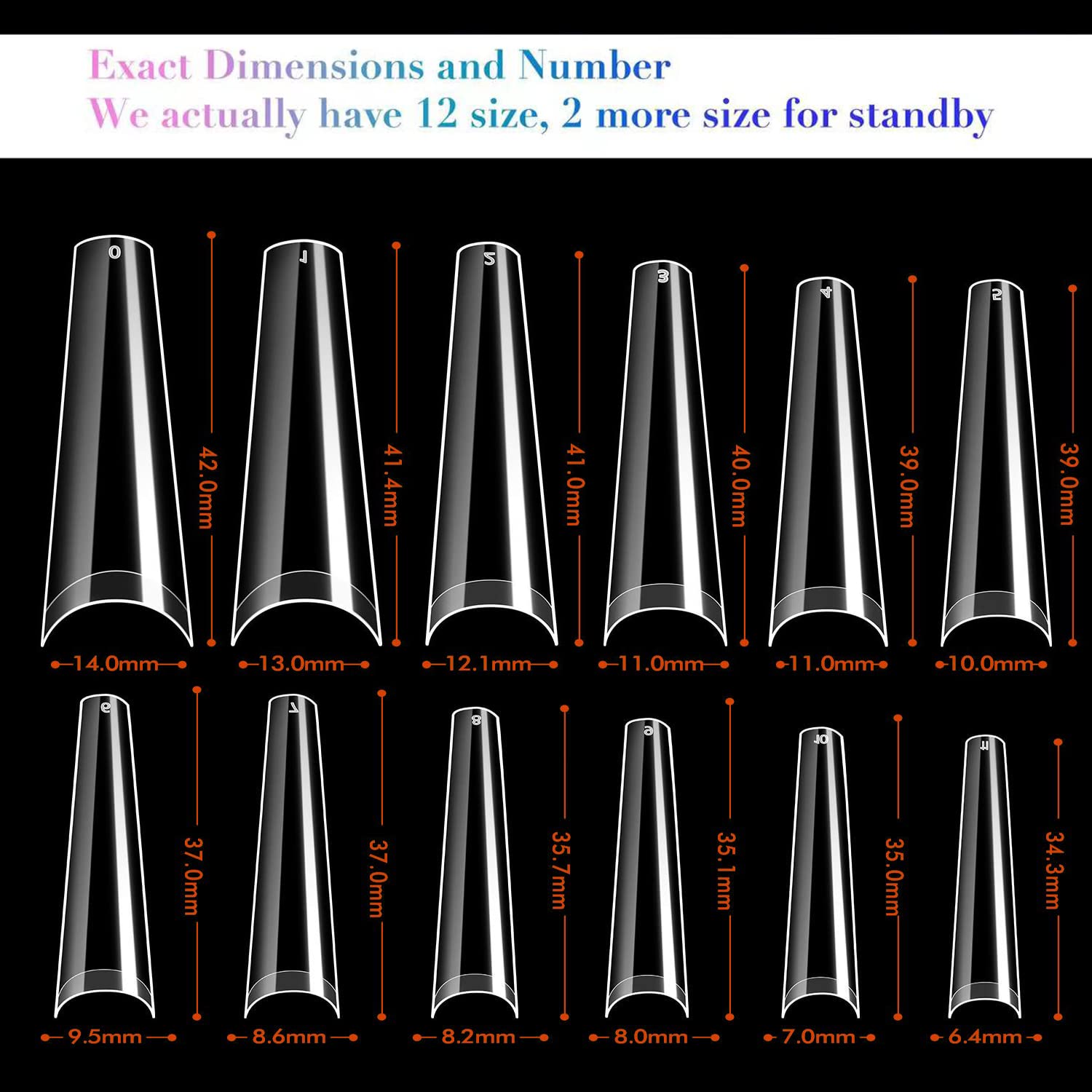 2 different options for glue , plus differnet shapes and sizes for nail tips! choose your pack !