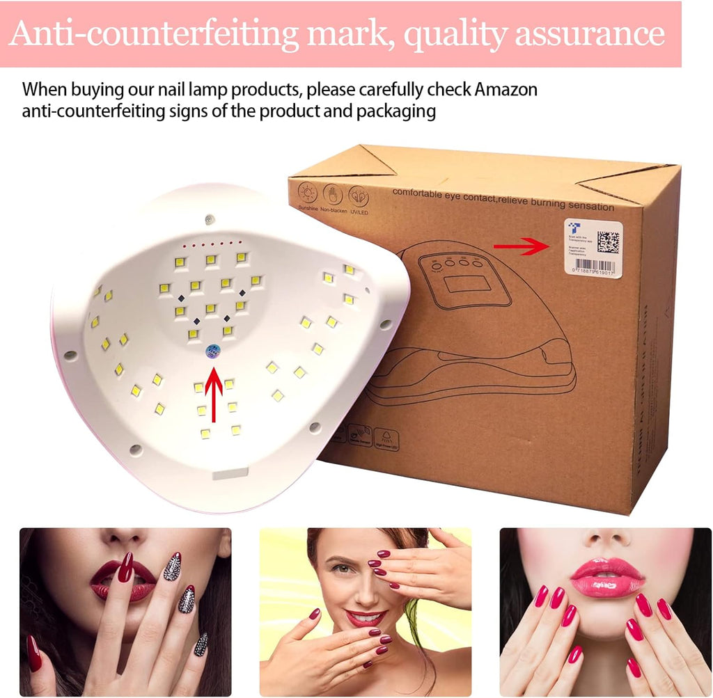 Nail Lamp, GreenLife® 80W UV LED Nail Dryer Lamp Machine for Nail Gel Polish Curing Fast Dry with 36pcs Beads Light Professional Manicure Pedicure