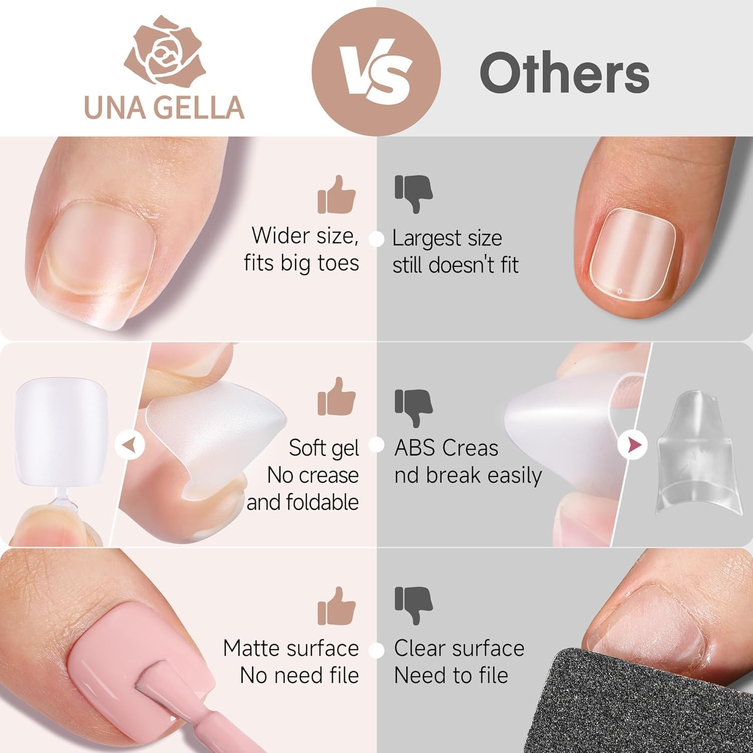 2 different options for glue , plus differnet shapes and sizes for nail tips! choose your pack !