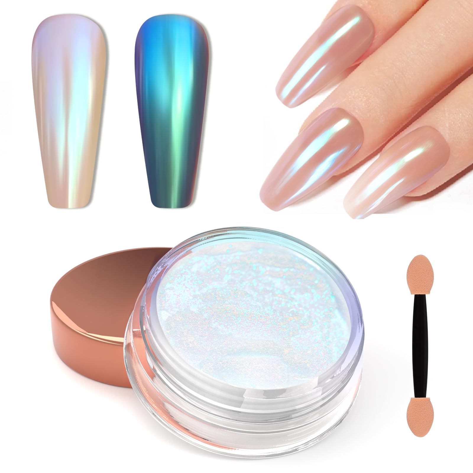 Laza Mermaid Pearl Chrome powder , 3 different options