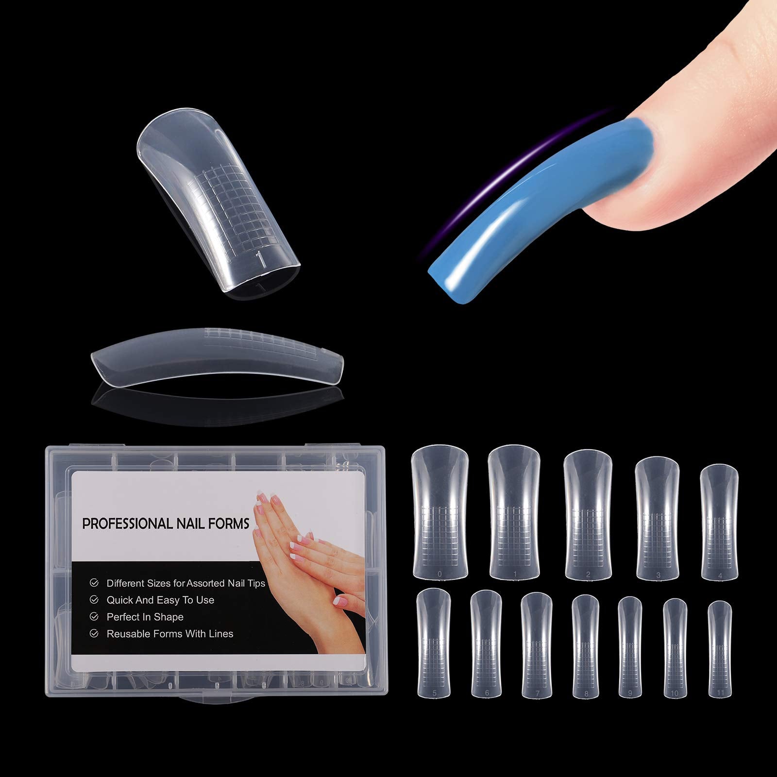 120Pcs (4 diff packs ) Forms , Extension Molds