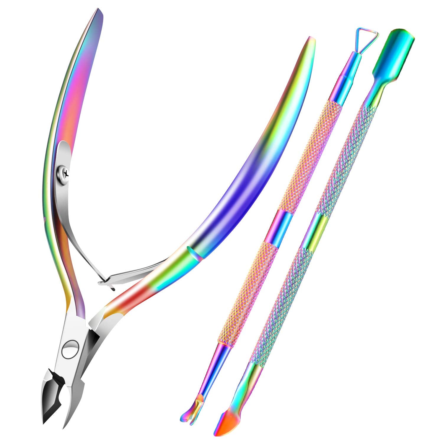 ( 6 diff options )Cuticle Trimmer with Cuticle Pusher,  Cuticle Remover, Scissor and Triangle Cuticle Nail Pusher