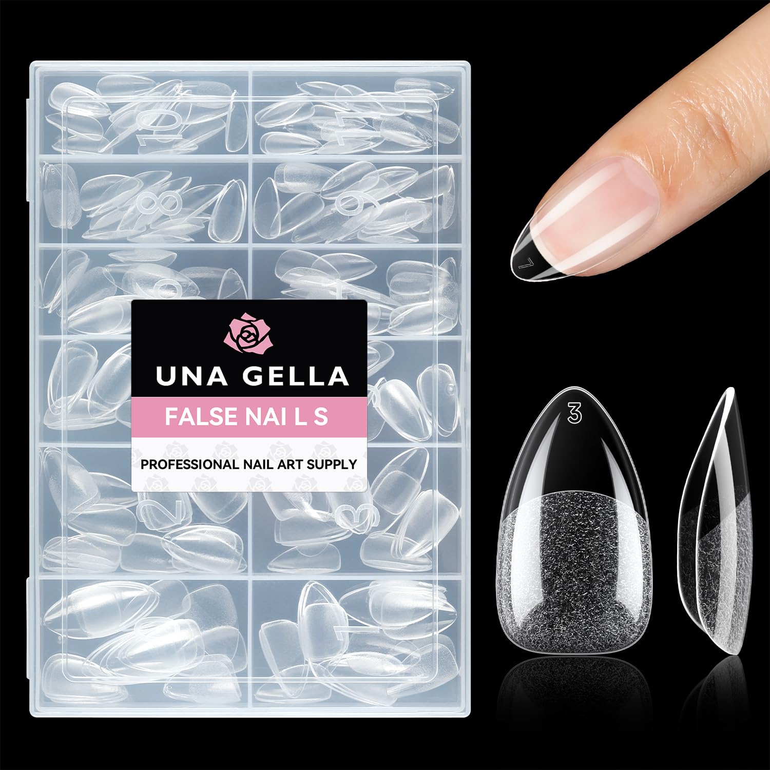 2 different options for glue , plus differnet shapes and sizes for nail tips! choose your pack !