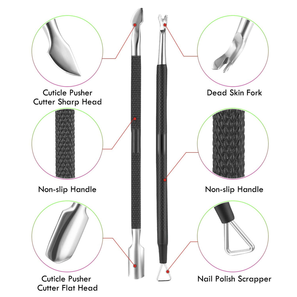 ( 6 diff options )Cuticle Trimmer with Cuticle Pusher,  Cuticle Remover, Scissor and Triangle Cuticle Nail Pusher