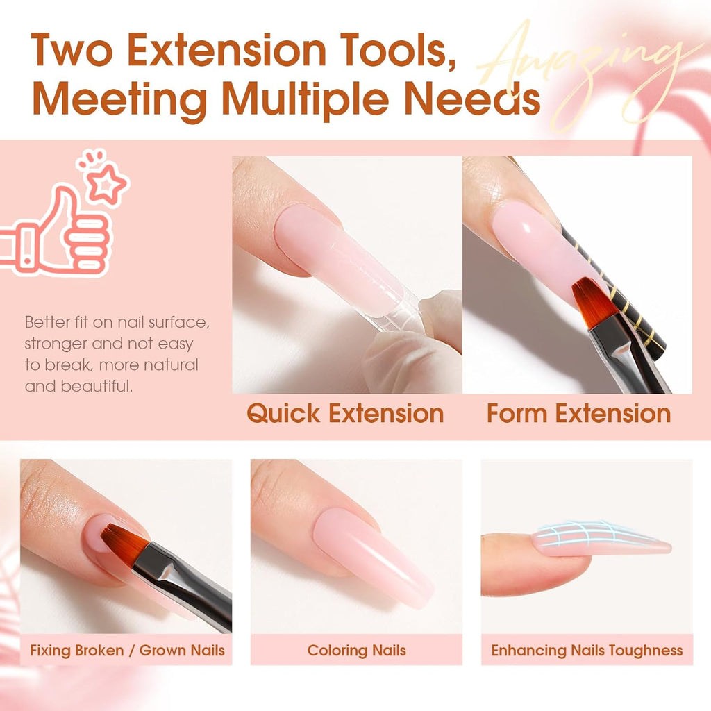 4 different packs ROSALIND Poly Nail Gel Kit with Drill -14 Colors. with U V Lamp Slip Solution and Electric Nail Drill Starter Kit, 0.34 oz/10 ml