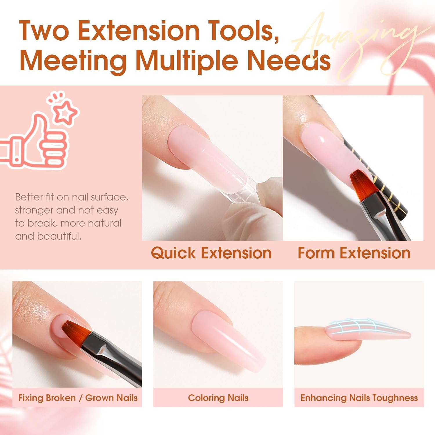 4 different packs ROSALIND Poly Nail Gel Kit with Drill -14 Colors. with U V Lamp Slip Solution and Electric Nail Drill Starter Kit, 0.34 oz/10 ml