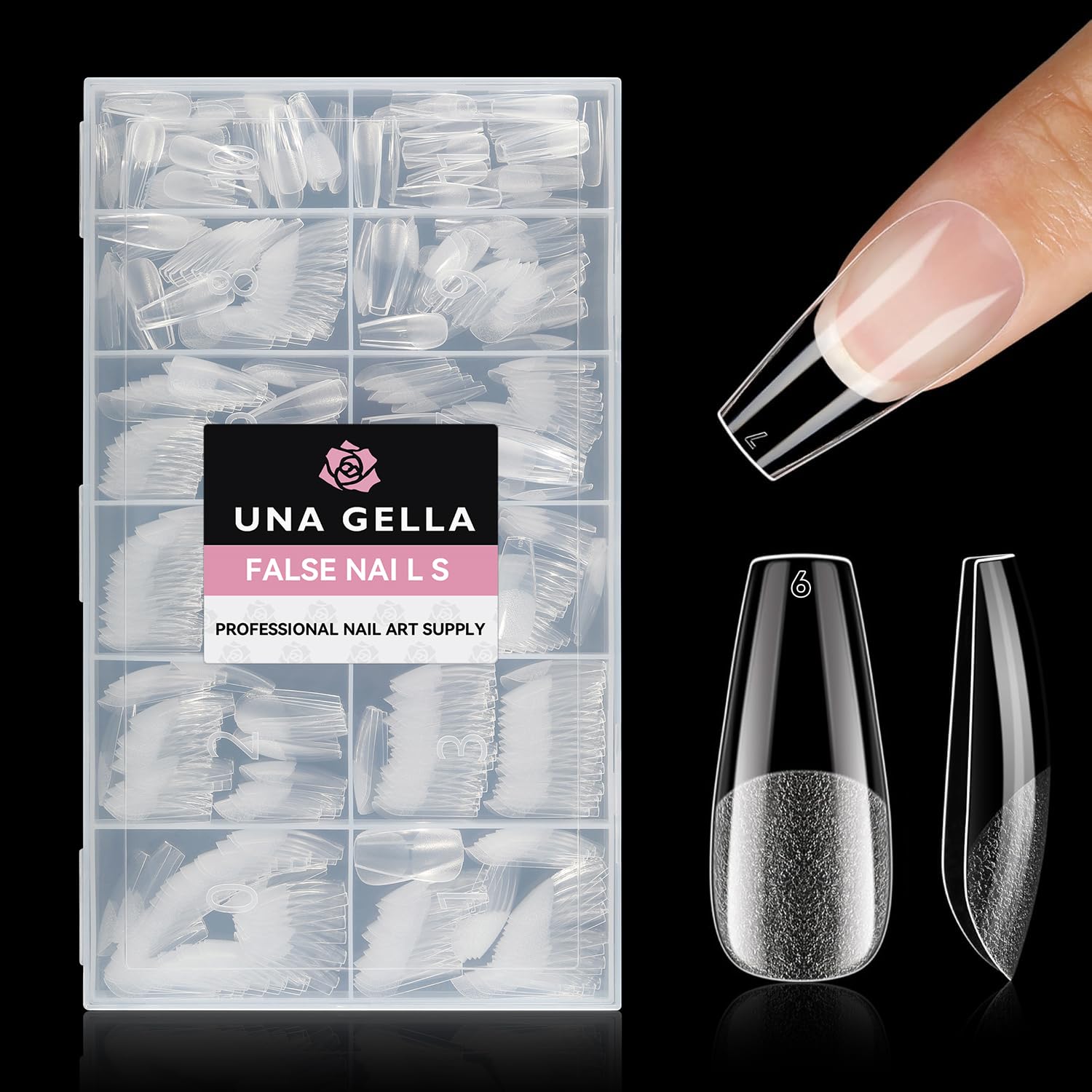 2 different options for glue , plus differnet shapes and sizes for nail tips! choose your pack !