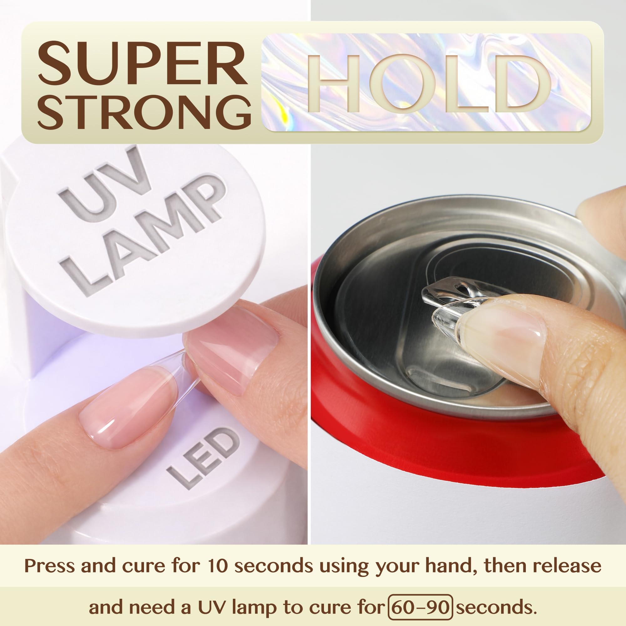 2 different options for glue , plus differnet shapes and sizes for nail tips! choose your pack !