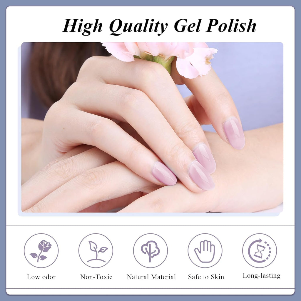 PHOENIXY 56 Pcs 108 Effect Gel Nail Polish with U V Light 48W Base Glitter Top Coat Kit
